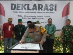 HMI Gelar Deklarasi Pemilu Damai 2024, Kapolres Pamekasan Ajak Para Tokoh Pemuda Jaga Harkamtibmas