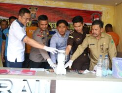 Satresnarkoba Polres Berau Musnahkan Sabu dan Ganja