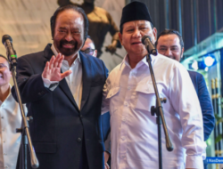 Presiden Terpilih Prabowo Subianto Bertemu Surya Paloh di Nasdem Tower