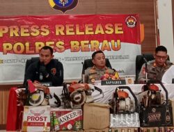 Polres Berau Berhasil Ungkap Kasus Pembalakan Liar