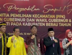 KPU Berau Gelar Pelantikan 65 PPK , Dihadiri Sekkab Berau M Said