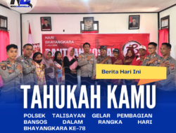 Polsek Talisayan Gelar Pembagian Bansos dalam Rangka Hari Bhayangkara ke-78