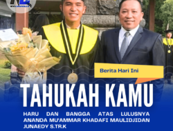 Haru dan Bangga Atas Lulusnya Ananda Mu’ammar Khadafi Maulidjidan Junaedy S.Tr.K