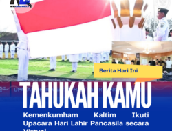 Kemenkumham Kaltim Ikuti Upacara Hari Lahir Pancasila Secara Virtual