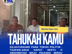 Silahturahmi Para Tokoh Politik,Taupan-Agus Dapat Restu H Abidinsyah Maju Pilkada Berau 2024