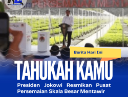 Presiden Jokowi Resmikan Pusat Persemaian Skala Besar Mentawir