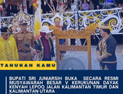 Bupati Sri Juniarsih Buka  Secara Resmi Musyawarah Besar V Kerukunan Dayak Kenyah Lepoq Jalan Kalimantan Timur dan Kalimantan Utara