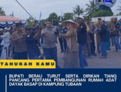 Bupati Berau Turut Serta Dirikan Tiang Pancang Pertama Pembangunan Rumah Adat Dayak Basap di Kampung Tubaan