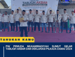 PW Pemuda Muhammadiyah Sumut Gelar Tabligh Akbar dan Deklarasi Pilkada Damai 2024