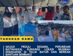 Wujud Peduli Sesama, Perumdam Batiwakkal Kunjungi Lokasi Musibah Kebakaran di Teluk Bayur dan Berikan Bantuan Sembako