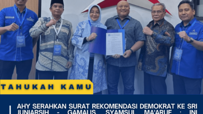 AHY Serahkan Surat Rekomendasi Demokrat Ke Sri Juniarsih – Gamalis, Syamsul Ma’aruf : Ini Merupakan Puncak Perjuangan DPC Demokrat Berau Mengusung Kembali Petahana Maju di Pilkada 2024