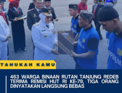 463 Warga Binaan Rutan Tanjung Redeb Terima Remisi HUT RI Ke-79, Tiga Orang Dinyatakan Langsung Bebas 