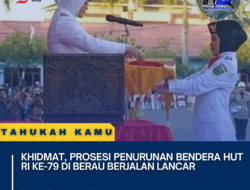 Khidmat, Prosesi Penurunan Bendera HUT RI Ke-79 di Berau Berjalan Lancar