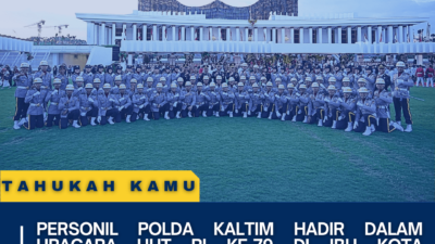 Personil Polda Kaltim Hadir Dalam Upacara HUT RI Ke-79 di Ibu Kota Nusantara (IKN)