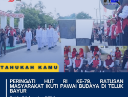 Peringati HUT RI Ke-79, Ratusan Masyarakat Ikuti Pawai Budaya di Teluk Bayur