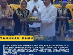 Rapat Paripurna Istimewa Hari Jadi Kabupaten Berau Ke 71 dan Kota Tanjung Redeb Ke 214, Bupati Berau Sri Juniarsih : Momentum Memperkuat Rasa Persatuan dan Kesatuan Dalam Memberikan Kontribusi Terbaik Bagi Kesejahteraan Masyarakat