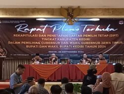 KPU Kabupaten Kediri Gelar Rekapitulasi dan Penetapan Daftar Pemilih Tetap Pilkada 2024