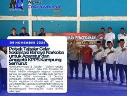 Polsek Tabalar Gelar Sosialisasi Bahaya Narkoba untuk Aparatur dan Anggota KPPS Kampung Semurut