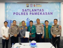 Audensi BEM UIM Meminta Satlantas Polres Pamekasan Lakukan Penindakan Pengguna Jalan Muatan Berat