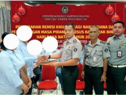 Sebanyak 44 Warga Binaan Rutan Tanjung Redeb  Mendapatkan Remisi Natal