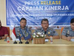 Imigrasi Kelas II Non TPI Pamekasan Gelar Konferensi Pers Akhir Tahun Capaian Kinerja, WNA Mengalami Penurunan di Tahun 2024