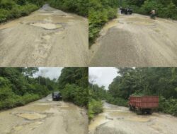 Jalan Menuju Kecamatan Biduk-Biduk Rusak Parah : Rawan Kecelakaan