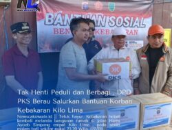 Tak Henti Peduli dan Berbagi , DPD PKS Berau Salurkan Bantuan Korban Kebakaran Kilo Lima