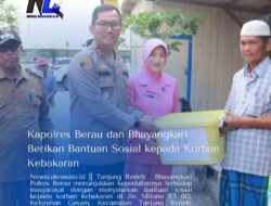 Kapolres Berau dan Bhayangkari Berikan Bantuan Sosial kepada Korban Kebakaran