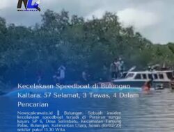 Breaking News : Kecelakaan Speedboat di Bulungan Kaltara: 57 Selamat, 3 Tewas, 4 Dalam Pencarian