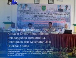 Musrenbang Kecamatan Kelay , Wakil Ketua II DPRD Berau Sumadi : Pembangunan Infrastruktur, Pendidikan dan Kesehatan Jadi Prioritas Utama