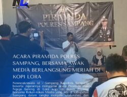 Acara Piramida Polres Sampang, Bersama Awak Media berlangsung meriah di kopi lora