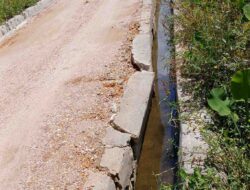 Proyek Drainase Di Jl Cut Nyak Dien Milik Dinas PUPR Berau Ambruk