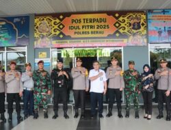 Kapolres Berau Tinjau Pos Terpadu Operasi Ketupat Mahakam 2025