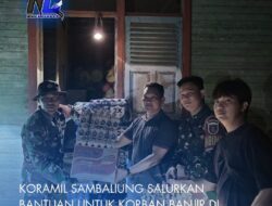 Koramil Sambaliung Salurkan Bantuan Untuk Korban Banjir di Kampung Bena Baru