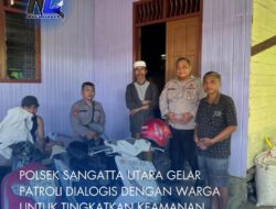 Polsek Sangatta Utara Gelar Patroli Dialogis dengan Warga untuk Tingkatkan Keamanan dan Ketertiban