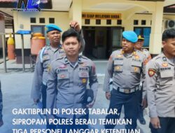 Gaktibplin di Polsek Tabalar, Sipropam Polres Berau Temukan Tiga Personel Langgar Ketentuan Rambut