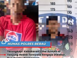 Terungkap! Kebakaran Lima Rumah di Tanjung Redeb Ternyata Sengaja Dibakar, Dua Pelaku Diamankan