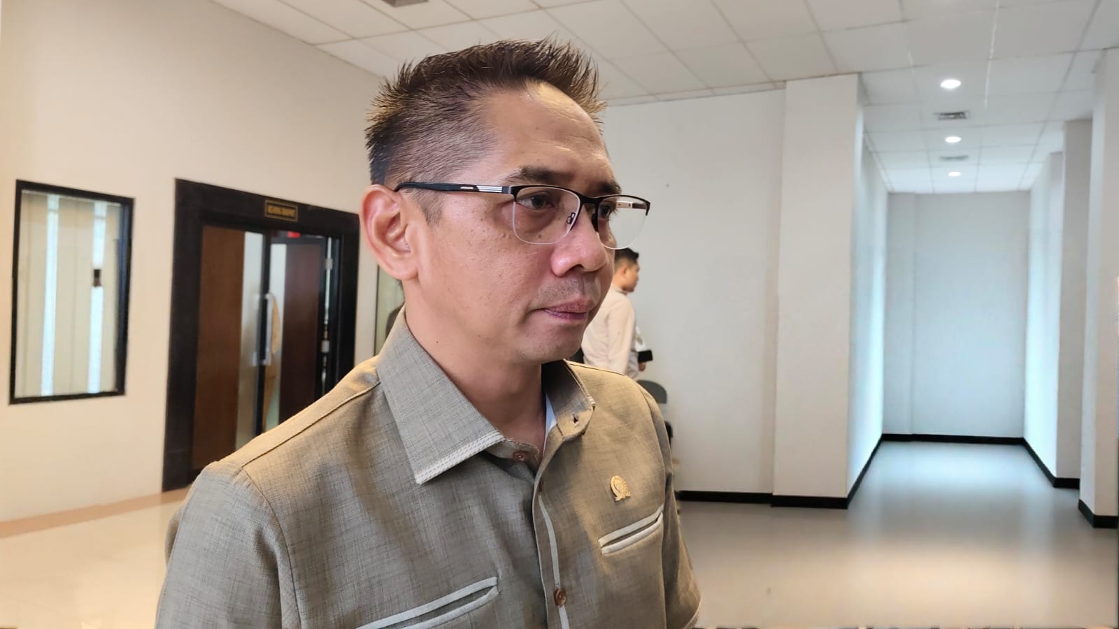 Firnadi Ikhsan, Ketua Fraksi PKS DPRD Kaltim saat diwawancarai di Gedung E DPRD Kaltim, Senin (26/5/2025)