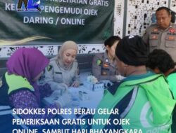 Sidokkes Polres Berau Gelar Pemeriksaan Gratis untuk Ojek Online, Sambut Hari Bhayangkara ke-79