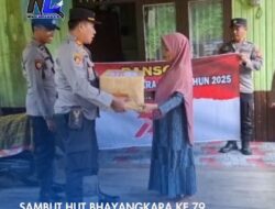 Sambut HUT Bhayangkara Ke 79, Polsek Tabalar Salurkan Bansos
