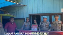 Dalam Rangka Memperingati HUT Bhayangkara yang ke – 79 Polsek Segah Laksanakan Bansos Sebagai wujud Kepedulian Terhadap Sesama
