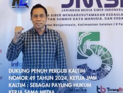 Dukung Penuh Pergub Kaltim Nomor 49 Tahun 2024, Ketua JMSI Kaltim : Sebagai Payung Hukum Kerja Sama Media