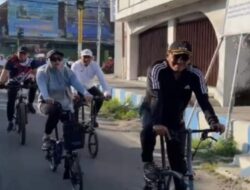 Gowes Bersama Bupati Slamet Junaidi dan Ibu Evi , Promosikan Cara Sehat untuk Tubuh dan Jiwa 
