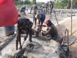 TMMD Ke-125 Hari Ke-3 Pengecoran Pondasi Pembangunan RTLH Berlangsung