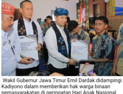 Wakil Gubernur Serahkan Hak Anak Binaan di LPKA Blitar dalam Peringatan Hari Anak Nasional 2025, Kakanwil : Anak Binaan Juga Punya Hak yang Sama