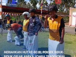 Meriahkan HUT ke-80 RI, Polsek Biduk-Biduk Gelar Aneka Lomba Tradisional Bersama Warga