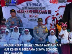 Polsek Kelay Gelar Lomba Meriahkan HUT ke-80 RI Bersama Siswa SDN 002 Sido Bangen