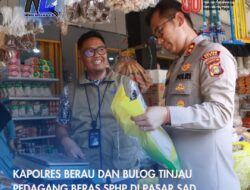 Kapolres Berau dan Bulog Tinjau Pedagang Beras SPHP di Pasar SAD, Pastikan Harga Sesuai HET