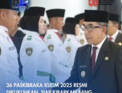 36 Paskibraka Kutim 2025 Resmi Dikukuhkan, Siap Kibarkan Sang Merah Putih di HUT ke-80 RI