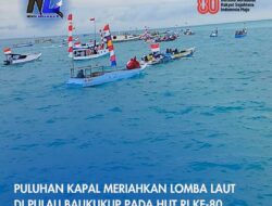 Puluhan Kapal Meriahkan Lomba Laut di Pulau Balikukup pada HUT RI ke-80